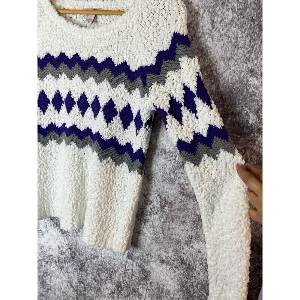 Arizona Sweater Womens M Christmas Vintage Fair Isle Knit Pullover Snow Ski Warm - Picture 11 of 14